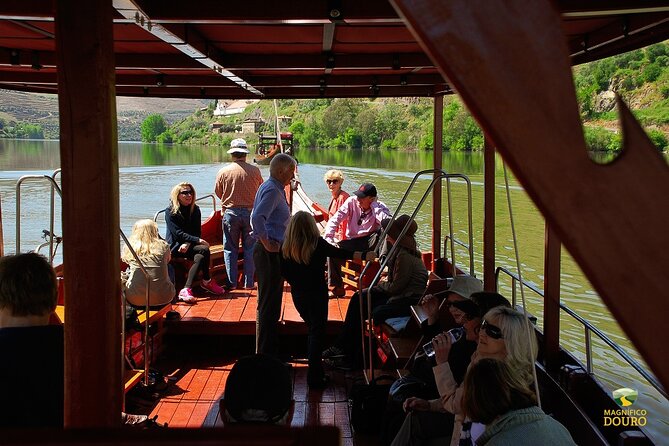 1-Hour Rabelo Boat Trip in Pinhão - Rabelo boat design: open and closed areas you can actually use