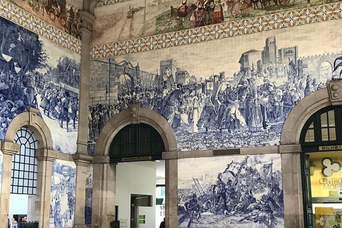 Porto Full-Day Tour with Douro River Cruise and Port Wine Tasting - São Bento Train Station: azulejos that turn transit into an attraction